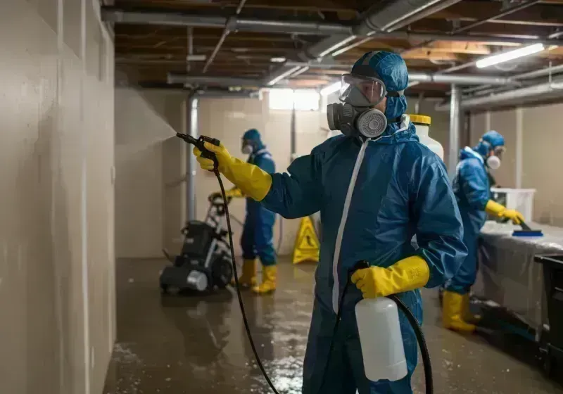 Basement Sanitization and Antimicrobial Treatment process in Saint Ann, MO